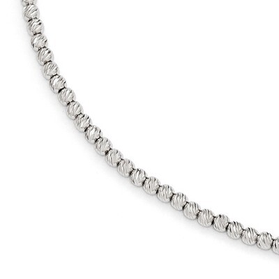Leslie&#39;s Diamond-cut Beaded Bracelet 7.5 Inch 14K White Gold HB-LF481-7.5, MPN: LF481-7.5, 19110155…