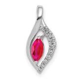 .32 Ruby Pendant 14k White Gold Diamond PM5267-RU-005-WA, MPN: PM5267-RU-005-WA, 883957383262