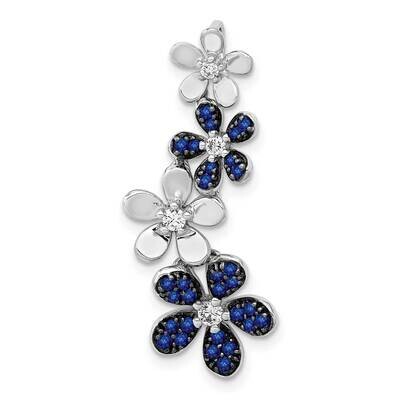 .29 Sapphire 4 Flowers Pendant 14k White Gold Diamond PM4045-SA-012-WA, MPN: PM4045-SA-012-WA, 8839…