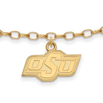 Oklahoma State University Anklet Gold-plated Silver GP029OKS, MPN: GP029OKS, 886774932699