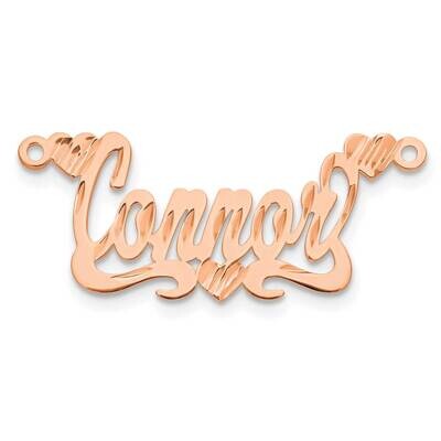 Diamond-Cut Hearts Name Plate Sterling Silver Rose-plated XNA164RP, MPN: XNA164RP,