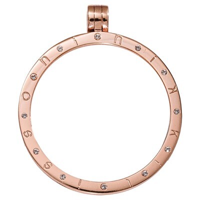 Nikki Lissoni Rose Gold-Plated Pendant with 12 Swarovski Stones 45mm Coin Holder P05RGL, MPN: P05RG…