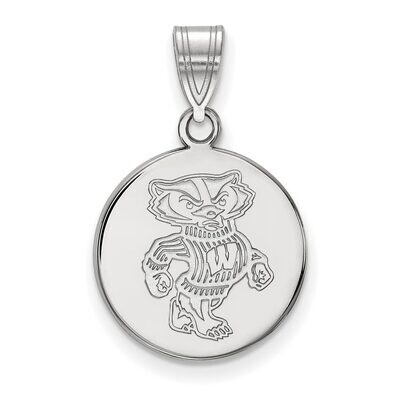 University of Wisconsin Medium Disc Pendant Sterling Silver SS086UWI, MPN: SS086UWI, 886774718927