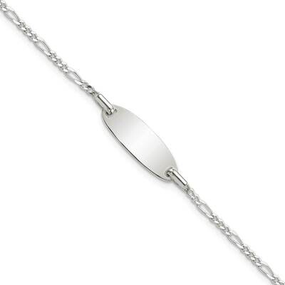 Childrens 6 Inch Id Bracelet Sterling Silver Polished QID236-6, MPN: QID236-6, 196904161227