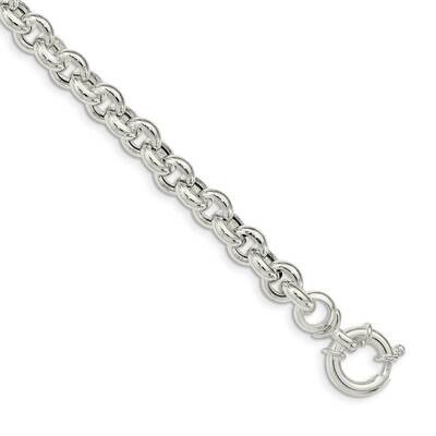 Fancy Link Bracelet Sterling Silver Polished QG5022-8, MPN: QG5022-8, 196904160015