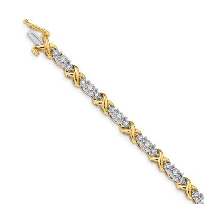 Diamond x Bracelet 14k Two-Tone Gold BM4616-050-YWA, MPN: BM4616-050-YWA, 883957424354