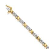 Diamond x Bracelet 14k Two-Tone Gold BM4616-050-YWA, MPN: BM4616-050-YWA, 883957424354