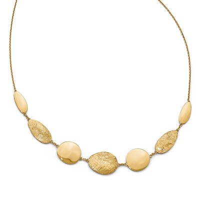Leslie&#39;s Diamond-cut with 2 inch Extender Necklace 16 Inch 14k Gold Polished HB-LF583-16, MPN: LF58…