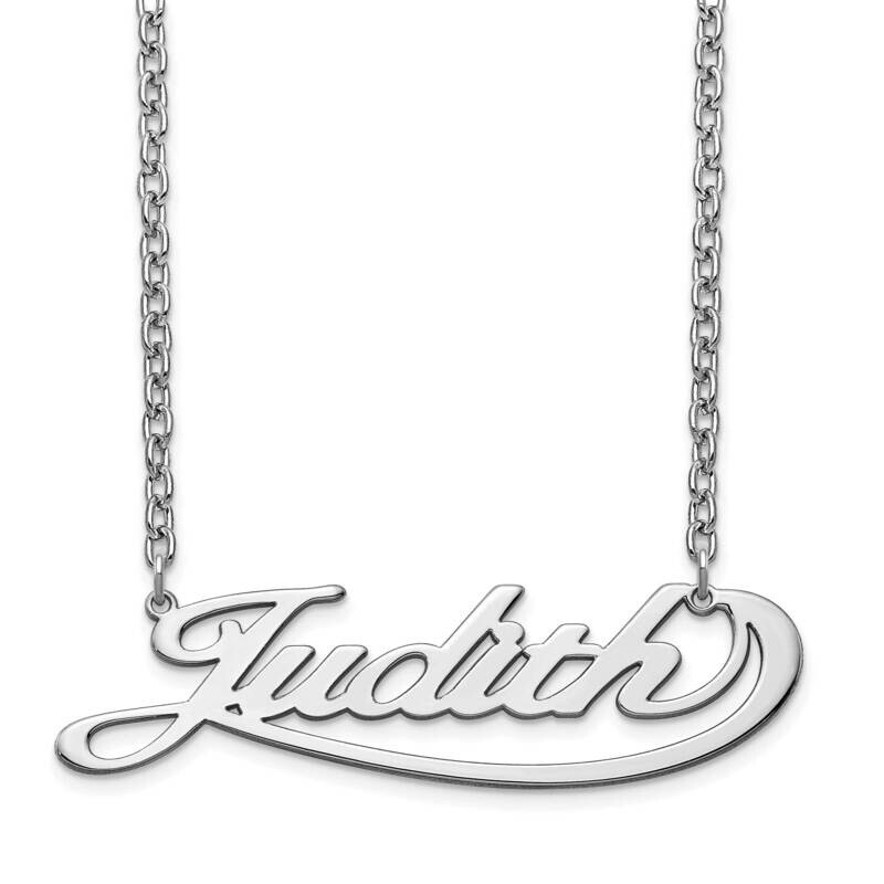 Under Swoop Nameplate Necklace 14k White Gold XNA945W, MPN: XNA945W, 191101992834