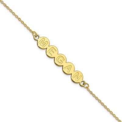 5 Letter Bubble Bracelet 7.5 Inch 10k Gold 10XNA1312Y, MPN: 10XNA1312Y, 196904159903