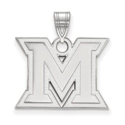 Miami University Medium Pendant 10k White Gold 1W003MU, MPN: 1W003MU, 886774770512