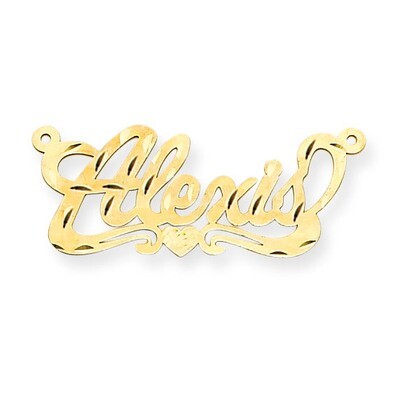 0.013 Gauge Diamond-cut Nameplate Pendant 14k Gold XNA156Y, MPN: XNA156Y, 883957970936