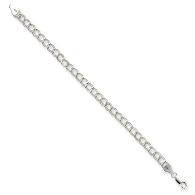 7 Inch 6mm Double Link Charm Bracelet Sterling Silver QG2209-7 by Amore La Vita, MPN: QG2209-7, 883…