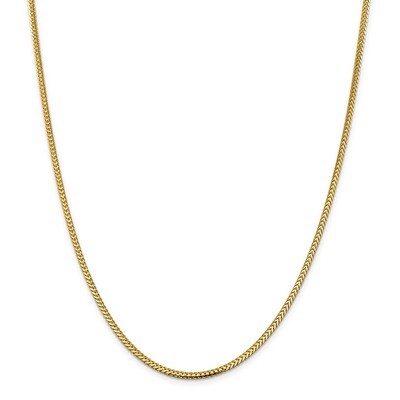 18 Inch 2.3mm Franco Chain 14k Gold FRA070-18, MPN: FRA070-18, 191101079504