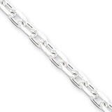 20 Inch 3.95mm Beveled Oval Cable Chain Sterling Silver QCA120-20, MPN: QCA120-20, 883957918501