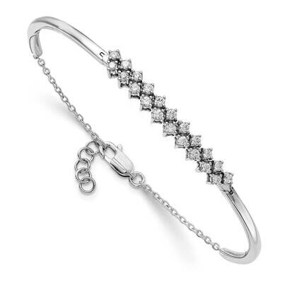 Diamond Bangle Bracelet 14k White Gold BM8398-075-WA, MPN: BM8398-075-WA, 883957182698