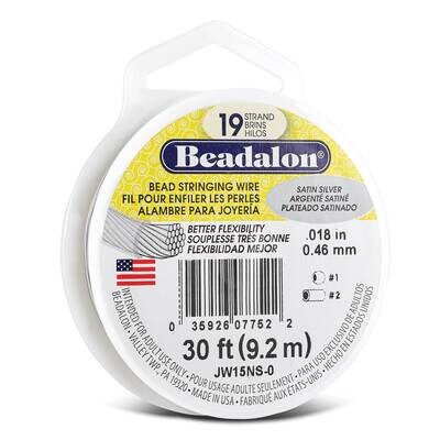 Beadalon 19 Satin Silver Color .018in Diameter 30 Feet Strand Wire CRD859/18, MPN: CRD859/18, 35926…