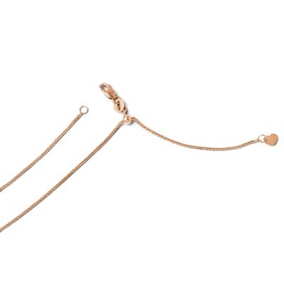 Leslie&#39;s Adjustable Wheat Chain 30 Inch - 14k Rose Gold HB-3459-30, MPN: 3459-30, 886774996912