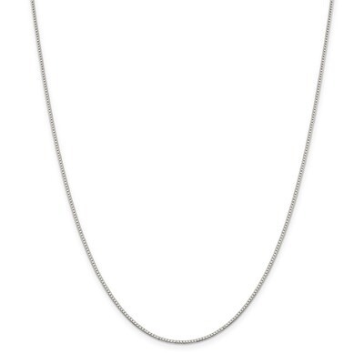 20 Inch 1.10mm Box Chain Sterling Silver Rhodium-plated QBX022R-20, MPN: QBX022R-20, 886774126722