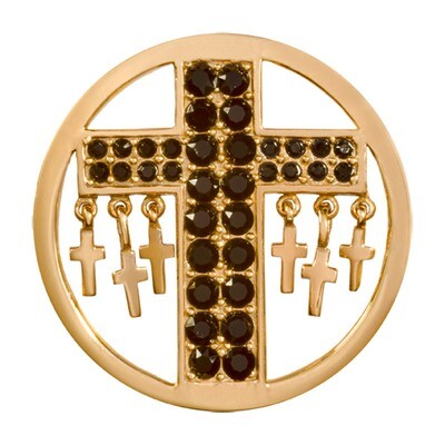 Nikki Lissoni Black Cross That Rocks Dangle Gold-Plated 33mm Coin C1411GM, MPN: C1411GM, 8718627469…