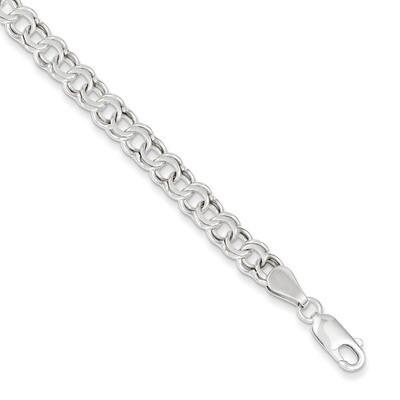 8 Inch 6mm Charm Link Sterling Silver QG2204-8, MPN: QG2204-8, 191101295850