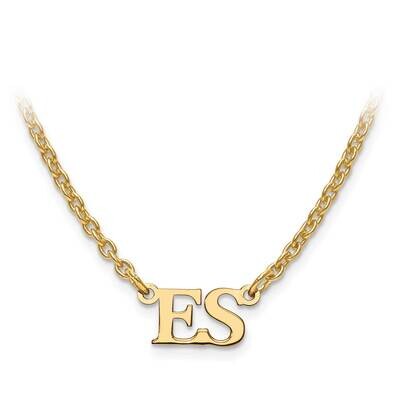Laser Polished Initial Pendant with Chain Gold-plated Silver XNA654GP, MPN: XNA654GP, 886774556338