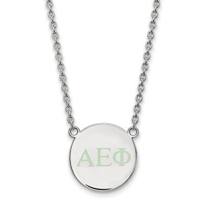 Alpha Epsilon Phi Small Enameled Pendant with 18 Inch Chain Sterling Silver SS028AEP-18, MPN: SS028…