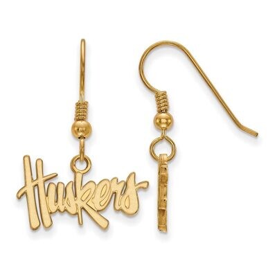 University of Nebraska Small Dangle Earring Wire Gold-plated Silver GP006UNE, MPN: GP006UNE, 886774…