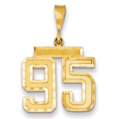 Number 95 Charm 14k Gold Medium Diamond-cut  MN95, MPN: MN95, 883957140070