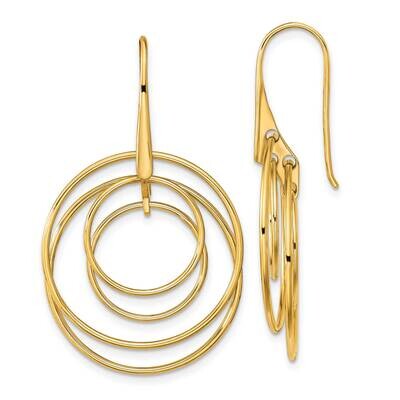Circles Dangle Earrings 14k Gold Polished TF2164, MPN: TF2164, 883957993591