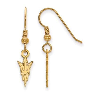 Arizona State University Small Dangle Earring Wire Gold-plated Silver GP006AZS, MPN: GP006AZS, 8867…