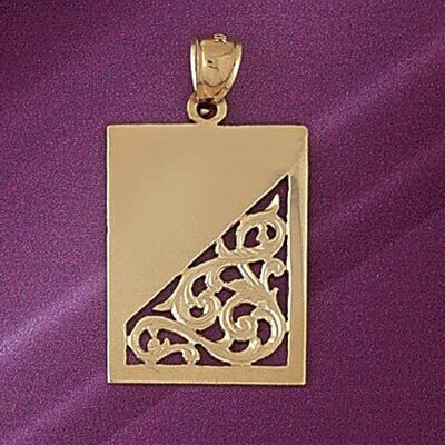 Dazzlers Jewelry Engravable Pendant Necklace Charm Bracelet in Yellow, White or Rose Gold 5775, MPN…