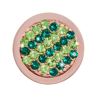 Nikki Lissoni Fashionable Green Rose Gold-Plated 23mm Coin C1397RGS, MPN: C1397RGS, 8718627469484