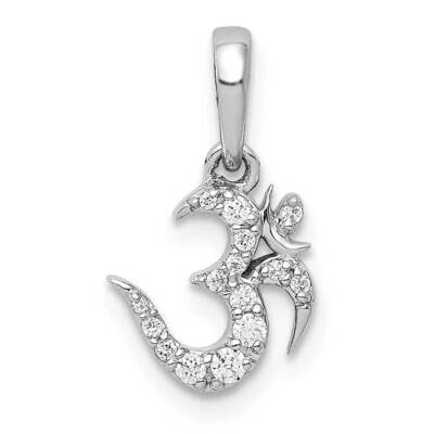 1/10Ct. Diamond Om Symbol Pendant 14k White Gold PM4093-010-WA, MPN: PM4093-010-WA, 883957296449