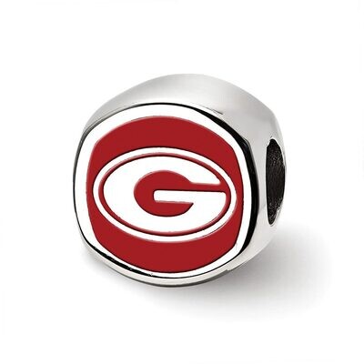 University of Georgia G Cushion Shaped Double Logo Bead Sterling Silver SS501UGA, MPN: SS501UGA, 81…