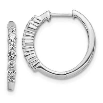 Hoop Earrings 14k White Gold Diamond EM4258-050-WA, MPN: EM4258-050-WA, 883957263168