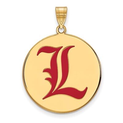 University of Louisville Large Enamel Disc Pendant Gold-plated Silver GP078UL, MPN: GP078UL, 886774…