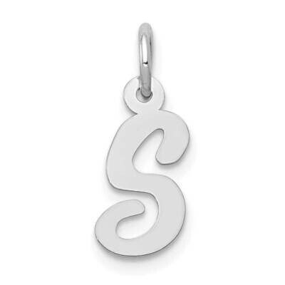 Script Initial S Charm 10k White Gold Small 10YC659S, MPN: 10YC659S,