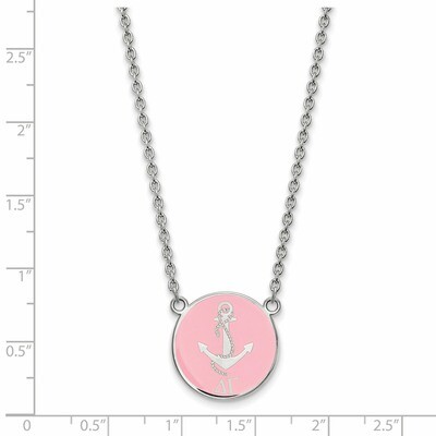 Delta Gamma Large Enl Pend with Necklace - Sterling Silver SS043DG-18, MPN: SS043DG-18, 886774609225
