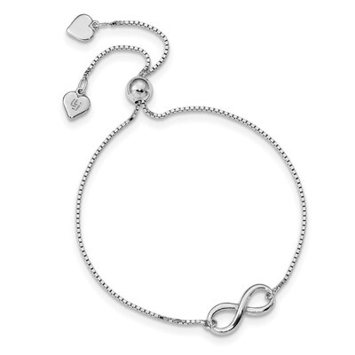 Leslie&#39;s Infinity Adjustable Bracelet Sterling Silver Polished HB-QLF964, MPN: QLF964, 191101671098