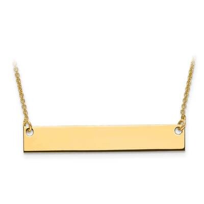 Medium Polished Blank Bar with Chain 14k Gold XNA638Y, MPN: XNA638Y, 191101220432