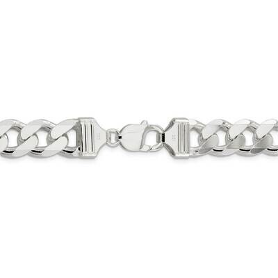 28 Inch 13mm Curb Chain Sterling Silver QCB350-28, MPN: QCB350-28, 883957350240
