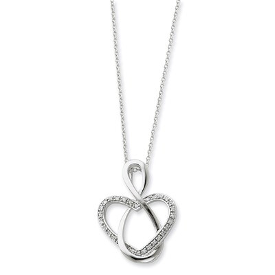 Lifetime Friend 18 Inch Necklace Sterling Silver with Diamonds QSX235, MPN: QSX235, 883957716886