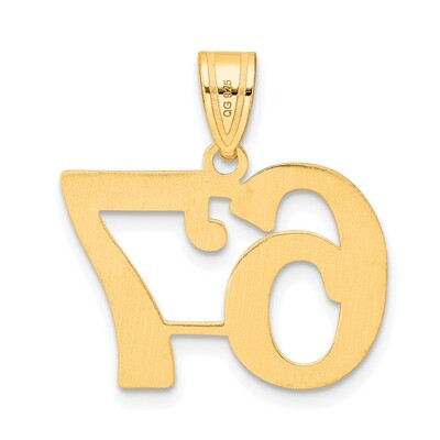 Number 67 Pendant 14k Gold Polished APN67, MPN: APN67, 196904079867