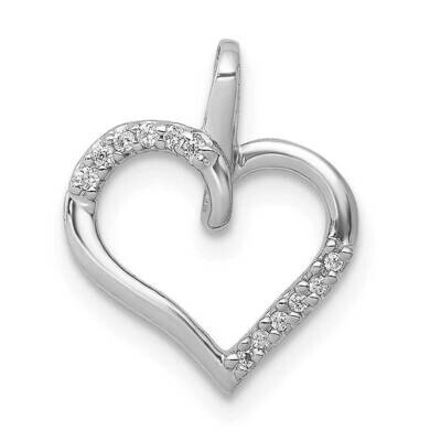 1/20Ct. Diamond Heart Pendant 14k White Gold PM4867-005-WA, MPN: PM4867-005-WA, 883957684925