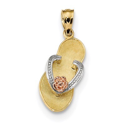 Sandal Pendant 14k Two-tone Rose Gold K6088, MPN: K6088, 883957733326