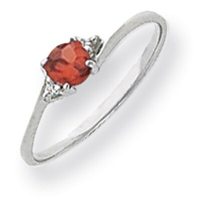 4mm Garnet Diamond Ring 14k white Gold Y4713GA/A, MPN: Y4713GA/A, 883957601984