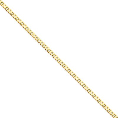 2.9mm Solid Polished beveled Curb Chain 22 Inch 14k Gold FBU080-22, MPN: FBU080-22, 886774417318