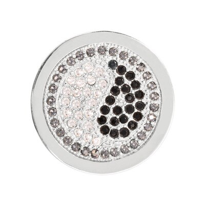 Nikki Lissoni Sparkling Yin Yang Silver-Plated 23mm Coin C1154SS, MPN: C1154SS, 8718627463093