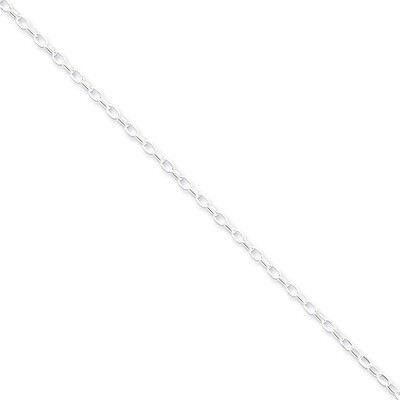 16 Inch 2.5mm Oval Rolo Necklace Sterling Silver QFC85-16, MPN: QFC85-16, 883957944296